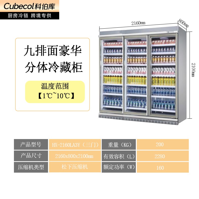 豪华三门分体【单边框9牌】